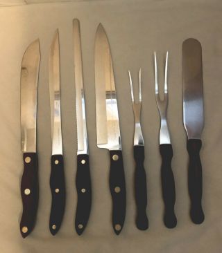 Vintage Cutco Knife Set.  Brown Handle 22,  23,  24,  25,  26,  27,  28
