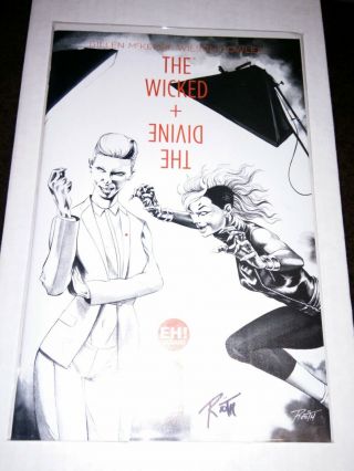 Wicked The Divine 1 Eh Variant Cover Signed By Mike Rooth Horror Scifi Tv Comics