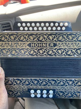 Vintage Hohner 2 - Row Button Box Accordion,  C Note