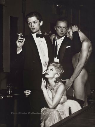 1992 Vintage Madonna Pop Diva & Udo Kier In Male Nude Strip Club Photo Art 16x20