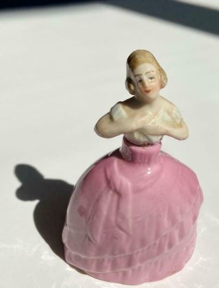 Old Art Deco German Porcelain Doll Lady Belle Figurine Figural Perfume Bottle
