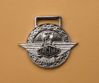 Vintage Jaguar Metal Key Fob Badge For Keyring Sculthorpe Classic Motor Car