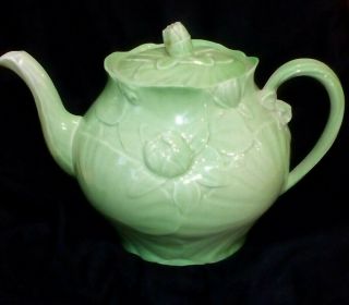 Vintage Green Musical Tea Pot By Thorens England Silverite Co Ny (co64)
