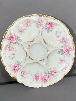 Antique FRENCH LIMOGES Old STARFISH Majolica PORCELAIN Nautical OYSTER PLATE 2