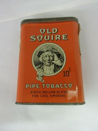 Vintage Advertising Old Squire Vertical Pocket Tin 585 - O