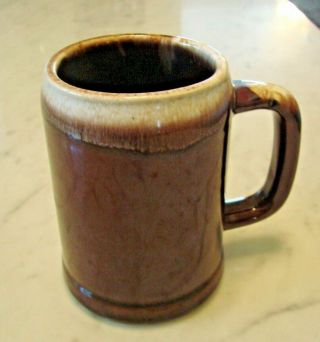 Mccoy Pottery Coffee Mug Beer Stein Brown Drip Glaze 6395 Usa
