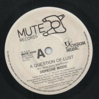 Depeche Mode Rare 1986 Oz Only 7 " Oop Possum Label Single " A Question Of Lust "