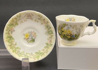 Miniature Royal Doulton Brambly Hedge Jill Barklem 1983 Spring Cup And Saucer