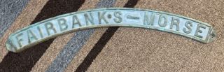Vintage Antique Brass Metal Fairbanks - Morse Sign Found Here In Hawaii