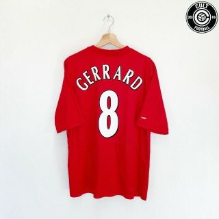 2004/05 Gerrard 8 Liverpool Vintage Reebok Cl Home Football Shirt Jersey (xl)