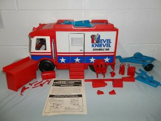 Vintage 1973 Evel Knievel Scramble Van W/ All Accessories No Box Ideal Toys Set