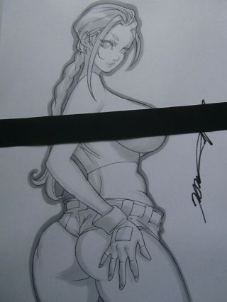 Lara Croft Tomb Raider Thicc Girl Sexy Busty Sketch Pinup - Daikon Art
