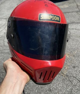 Vintage Simpson M30 Bandit Full Face Motorcycle Helmet Snell 80 75 70s Vader