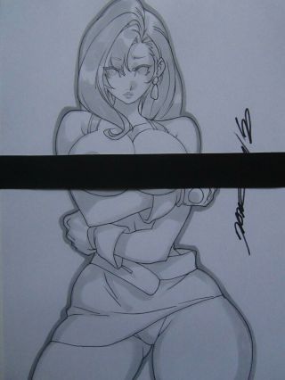 Tifa Final Fantasy Vii 7 Cute Girl Sexy Busty Sketch Pinup - Daikon Art
