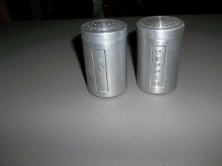 Vintage Aluminum Salt And Pepper Shakers - Retro - Made In Italy