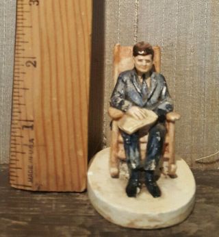 1962 PRESIDENT JOHN F KENNEDY JFK Miniature Figurine in Rocking Chair PW Baston 2