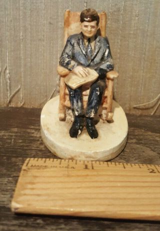 1962 PRESIDENT JOHN F KENNEDY JFK Miniature Figurine in Rocking Chair PW Baston 3