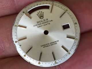 Rolex Vintage Silver Oyster 1803 Day Date Dial