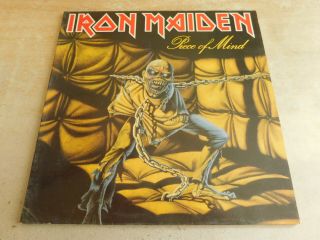 Iron Maiden Piece Of Mind 9 Track Vinyl Lp Emi 1983 Ex.