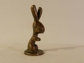 Vintage Solid Bronze Rabbit Paper Weight Austrian? Vienna? Wien? Paperweight