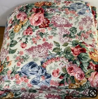 Vintage Ralph Lauren Allison Floral 4pc Queen Comforter w 2 shams,  case 2