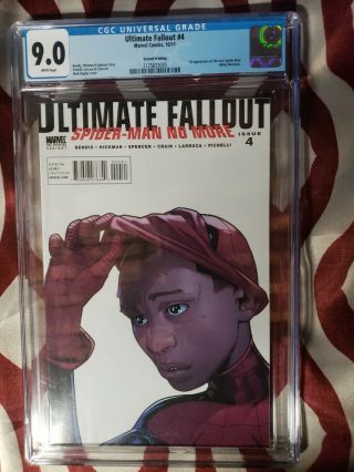 Ultimate Fallout 4 Cgc 9.  0 Pichelli 2nd Print Variant 1st Miles 2011