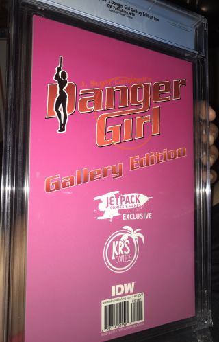 Danger Girl J Scott Campbell Gallery Edition CGC 9.  8 IDW 3