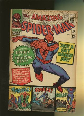 Spider - Man 38 Vg,  4.  5 1 Book Last Steve Ditko Asm Issue Stan Lee