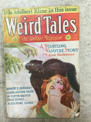 Weird Tales September 1931 Robert E.  Howard " Solomon Kane ",  Clark Ashton Smith