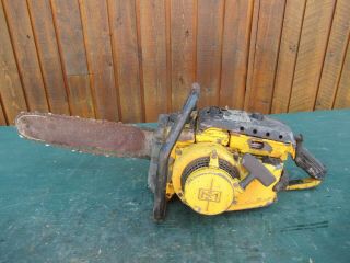 Vintage Mcculloch 250 Chainsaw Chain Saw With 16 " Bar Big Old