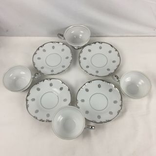 Made In Japan Fine China Tea Cups And Saucers Set Of 4