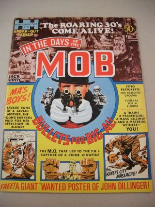 1971 Crime 1 - Shot " In The Days Of The Mob " W/dillinger Poster Jack Kirby Art