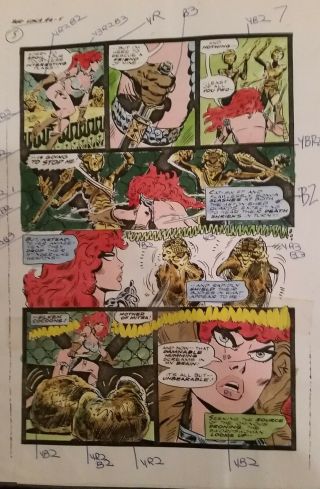 Frank Thorne - Red Sonja 6 - Marvel Comics Color Guide Art She - Devil