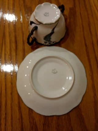 Vintage French Porcelain Tea Cup Saucer J.  P.  L. 2