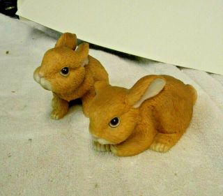 Pair Homco Bunny Rabbit Figurines 1465 3