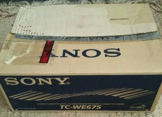 Vintage Sony Tc - We675 Professional Stereo Dual Hifi Cassette Deck W Box