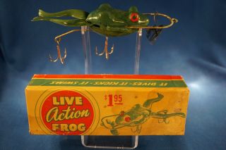 Vintage Live Action Frog In The Box Long Beach California