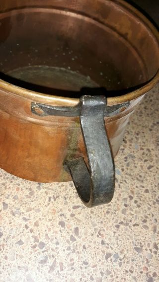 Primitive Antique Copper Tankard Cup Mug 4 