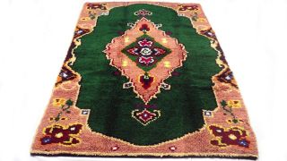 Antique Vintage Turkish Handmade Hand - Knotted Thick Rug 53 " X 85 " Pure Wool 45