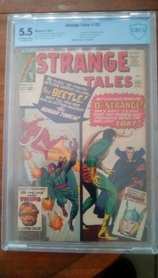 Strange Tales 123,  (marvel 1964).  Cbcs 5.  5 Dr.  Strange,  Loki