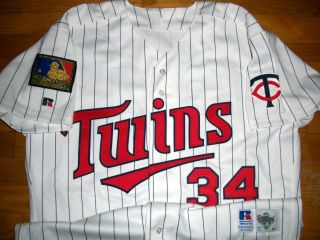 1994 Twins Kirby Puckett Team Issue Auth Game Jersey Sz 46 Russell Usa 125th Vtg