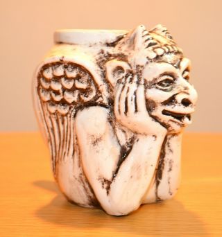 Vintage Amoc Gargoyle Beast Hi - Gloss Ceramic Mug - Made In U.  S.  A.