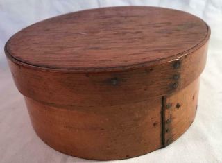 Vintage Handmade Wooden Shaker Pantry Box - 8.  25 " Diameter