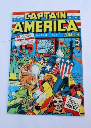 Captain America Comics 1 1941 Golden Age Old Style Print