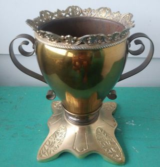 Vintage Bradley & Hubbard Trophy / Urn Gwtw Banquet Oil Lamp Base Look B&h 174