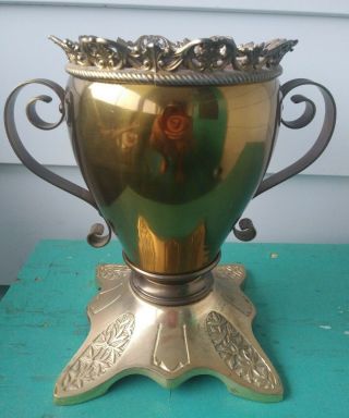 Vintage Bradley & Hubbard Trophy / Urn GWTW Banquet Oil Lamp Base LOOK B&H 174 3