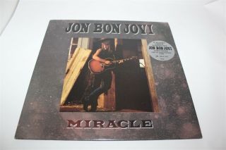 Jon Bon Jovi Miracle 12 " Vinyl Record 45rpm 1990 Limited Edition & Poster