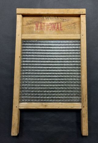 National Washboard Co.  Washboard No.  860 Wood Exterior Glass Washboard