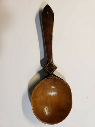 Vintage Or Antique Scandinavian Norwegian? Hand Carved Wooden Spoon