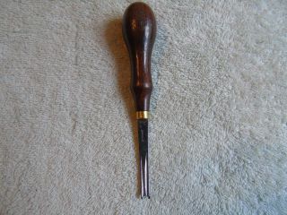 Vintage Gomph Leather Tool Rare 2 - 1/2 Size Round Bottom Edger,